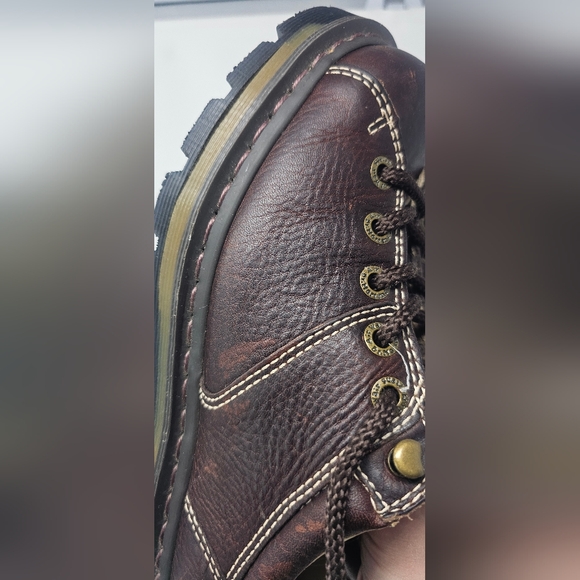 ***$OLD***Dr. Martens Oxford Brown Leather Low Top Shoes Size 7 Men 8 Women's - Picture 14 of 16